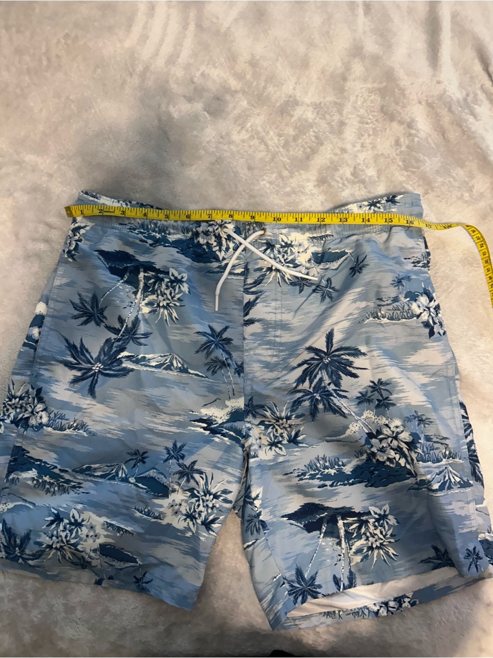 Old Navy Light Blue Tropical Swim Shorts